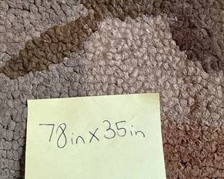 Folk Art Hooked Rug with Stars and Animals