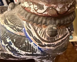 Antique Chinese Pug Dog Statue