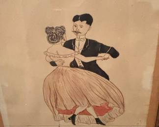 Couple Dancing Framed Print
