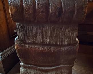 Carved Wooden Figure Stool, possibly Baule