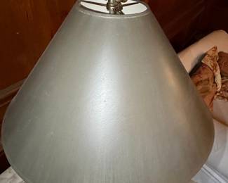 Arts and Crafts Hammered Metal Table Lamp with Folate Motifs