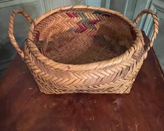 Antique Choctaw River Cane Basket with Handles