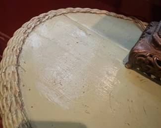 Vintage Wicker Side Table