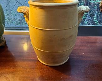 Terracotta Planter with Lion Mask Handles