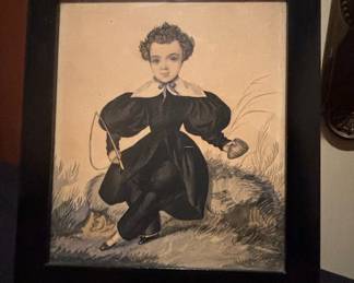 Victorian Era Portrait of a Child with Whip, possibly Master Lambton