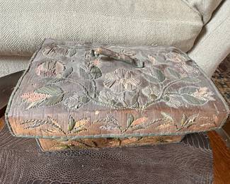 Embroidered Birch Bark Box