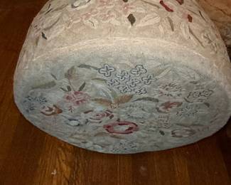 Embroidered Suzani Ottoman Pouf
