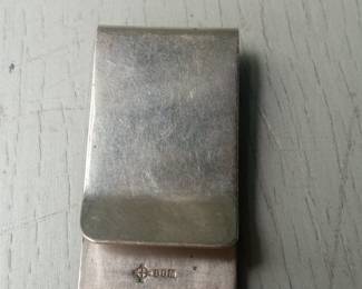 Sterling Silver and Lapis Lazuli Inlay Money Clip