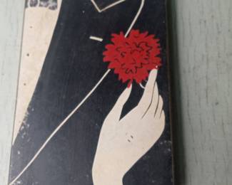 Art Deco Style Compact Case with Hand-Painted Design