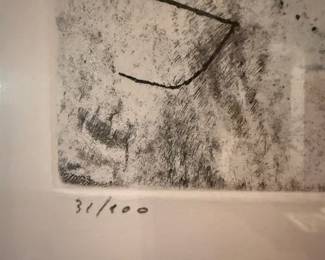 Abstract Etching by Roberto Matta, Edition 31/100