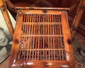 Vintage Tortoiseshell Bamboo Folding Chair