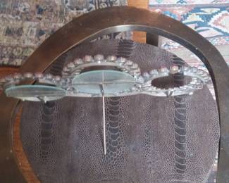 Vintage Decorative Mirror with Rhinestones