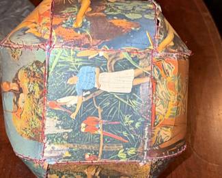 Vintage "Jungle" Themed Papier-Mâché Trinket Box with Lid