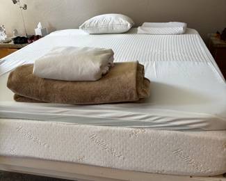 King bed with mattress topper