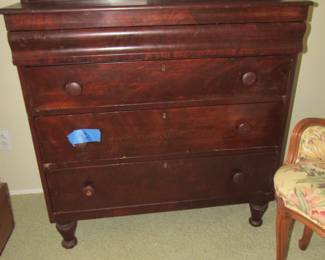 Stunning dark wood antique dresser