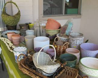 She loved her flowers! Lots of pots and vases!