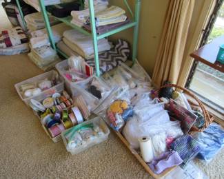 Lace, ribbons, yarn and knitting needles!