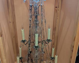 Massive chandelier. 4' tall. Antique. Wired.
