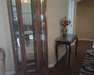 Display cabinet, marble top table, custom design