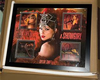Complete set The Life of a Showgirl autographs with custom photo matte framed yeah $1000 or get fucked