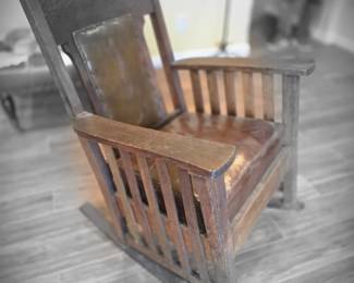 Old rocking chair, looks hand made