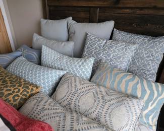 Ralph Lauren, custom made and various pillows almost all have down inserts