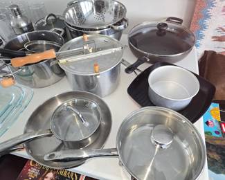 pots, pans, popcorn popper