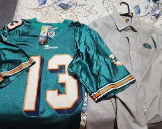 Medium Gator shirt, Large Dolphin jersey 