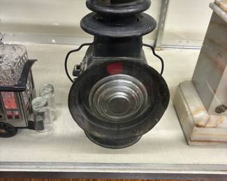 antique train lantern
