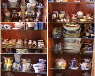 Antique and Vintage Porcelain, Asian, Germany and USA . Many items are Cloisonne