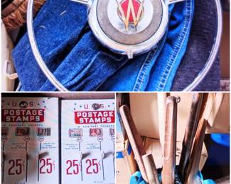 Willys Jeep Horn Ring, Gun Stocks, Postage Stamp Vending Machines