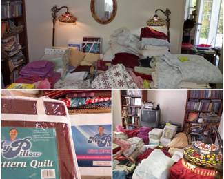 Large selection of sheets and blankets most still new. 