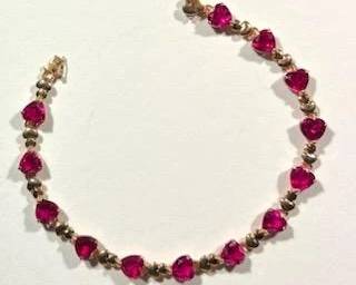 10K gold bracelet with stones