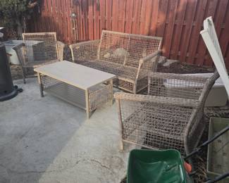 Patio furniture with cushions