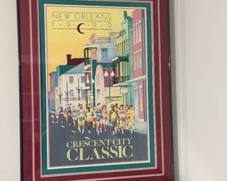 1990 framed  Crescent City Classic poster
