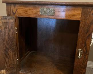 Wood frig night stand 