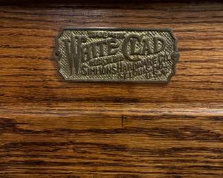 White Clad label on frig nightstand 