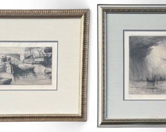 Two Signed Early Nautical Etching, LATENAY & HEYMAN 