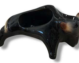 Mid Century Bull Tobacco and Pipe Holder