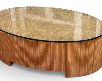 GABRIELLA CRESPI (Italian, 1922-2017) Pencil Reed Coffee Table 