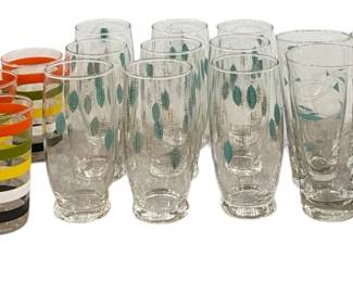 Collection of Mid Century Barware Glasses