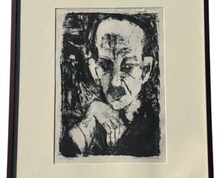 Portrait of Carl Sternheim by ERNST LUDWIG KIRCHNER (German, 1880-1938), Lithograph