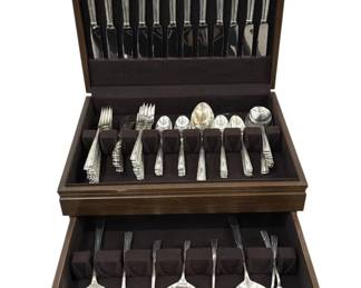 ALVIN "Chapel Bells" Sterling Silver Flatware, Service for 12