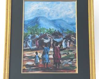 Haitian Artist Signed Acrylic Painting