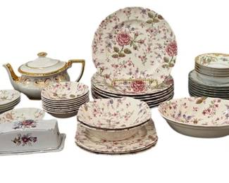 Large Assortment of Painted Porcelain Dinnerware, HAVILAND, KAISER