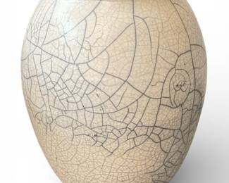 Raku Crackle Glaze Urn