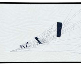 ZAHA HADID (1950-2016) Ink on Tracing Paper Architectural Drawing
