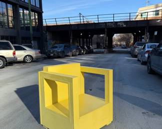 Oversized Handmade Folk Art Chair