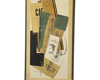 GEORGES BRAQUE (French, 1882-1963) "Papiers Colles 1912-1914" Exhibition Poster