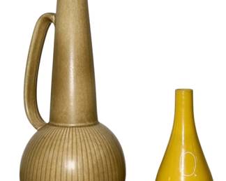 Two Mid Century Swedish Vases, GUNNAR NYLUND for RORSTRAND, HOGANA'S KERAMIK 
